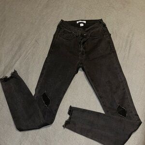 Judy Blue Black Distressed Skinny Jeans